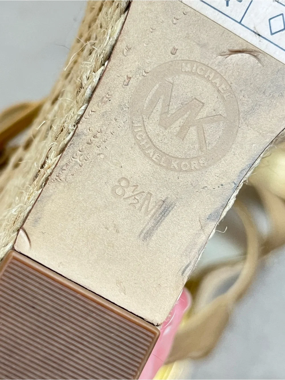 Michael Kors gold wedge sandals 8.5